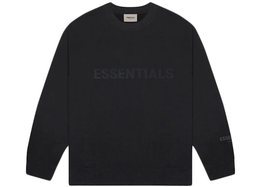 Essentials Silicon Applique Crewneck Black