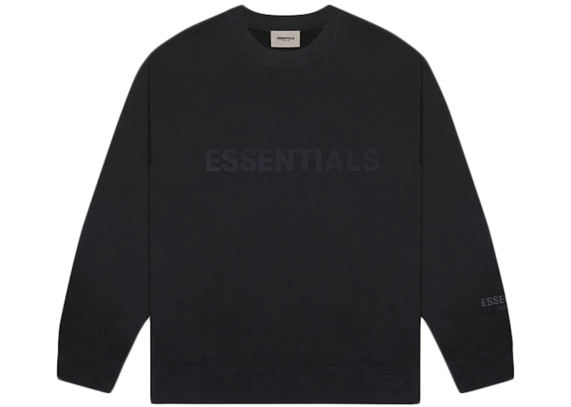 Essentials Silicon Applique Crewneck Black