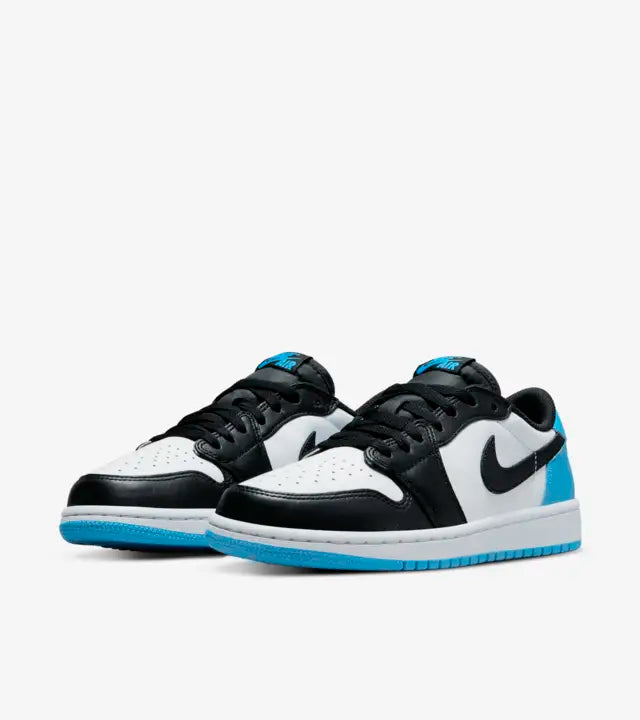 Air Jordan 1 Low Black and Dark Powder Blue