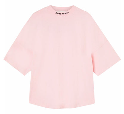 Palm Angels SS22 Mock Neck Tee - Blossom Pink