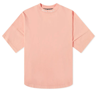 Palm Angels SS22 Mock Neck Tee - Salmon Pink
