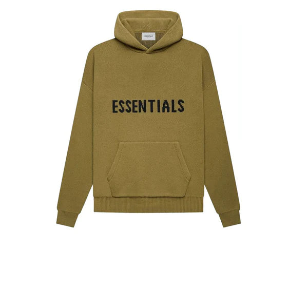 Essentials Knit Pullover Hoodie Amber