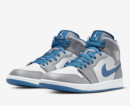 Air Jordan 1 Mid 'Cement True Blue'