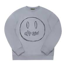 Drew Sketch Mascot Crewneck Grey