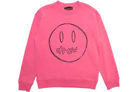 Drew Sketch Mascot Crewneck Hot Pink