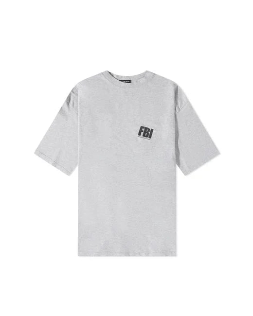 Balenciaga SS22 FBI Oversized Grey Tee