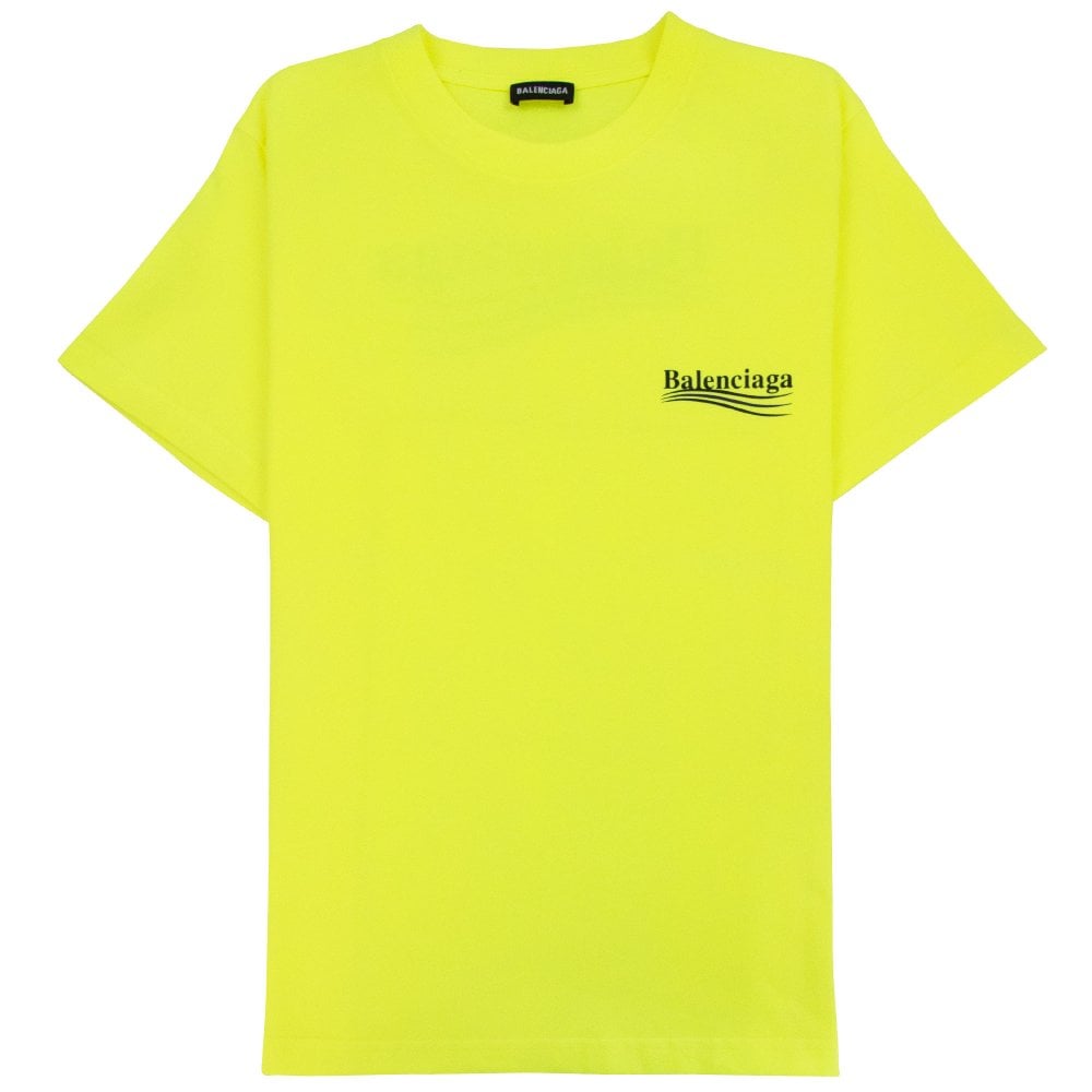 Balenciaga Printed Campaign Tee - Neon