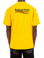 Balenciaga Embroidered Campaign Tee - Yellow