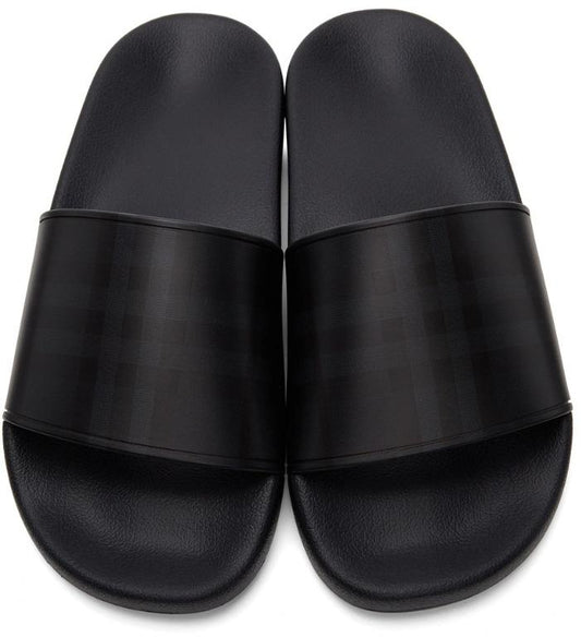 Burberry Blue Check Slides
