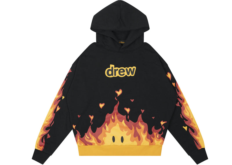 Drew Fire Hoodie Black