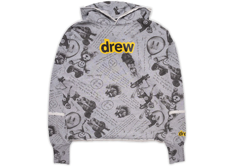 Drew Secret Deconstructed Grey Hoodie