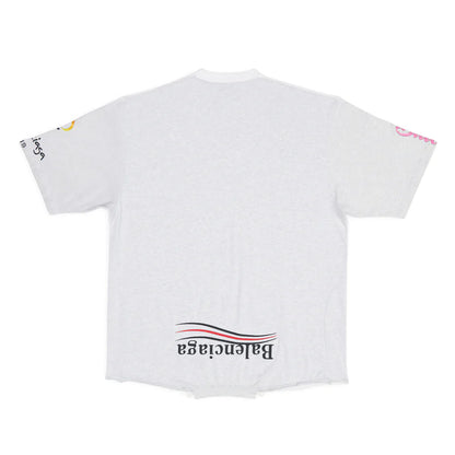 Balenciaga Upside Down Mixed Jersey Tee