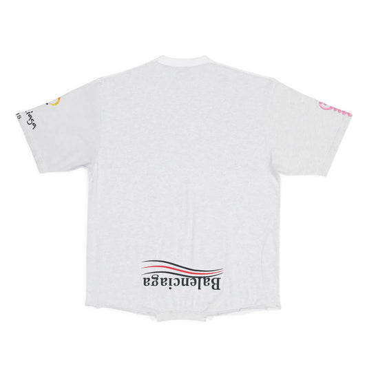 Balenciaga Upside Down Mixed Jersey Tee
