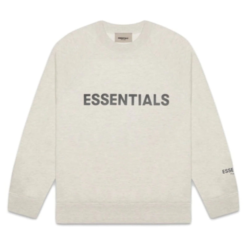 Essentials Silicon Applique Crewneck Oatmeal