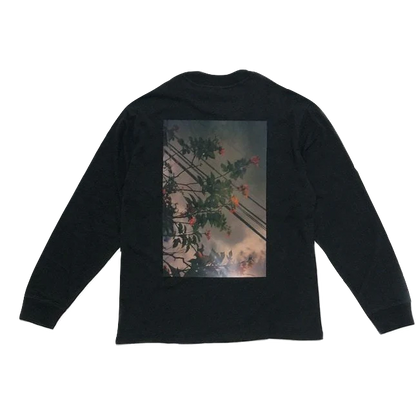 Essentials Floral Long Sleeve Photo T-shirt Black