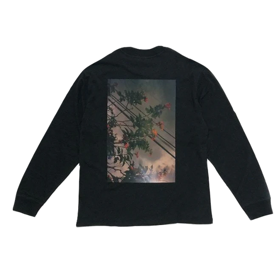 Essentials Floral Long Sleeve Photo T-shirt Black