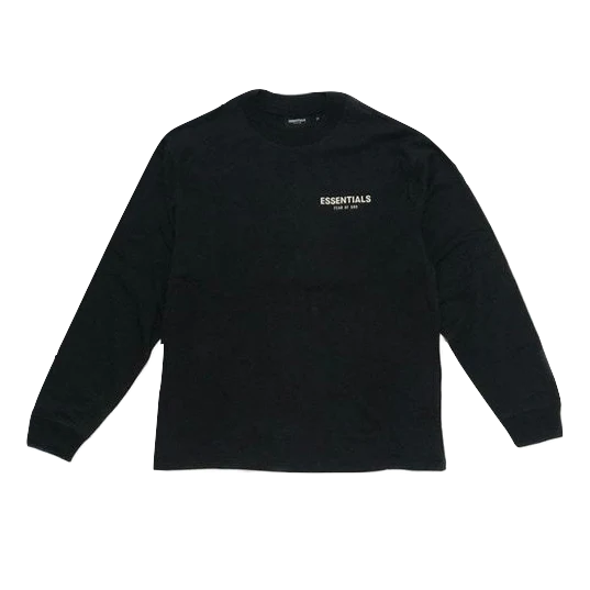 Essentials Floral Long Sleeve Photo T-shirt Black