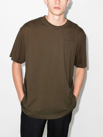 Off White Army Green Diagonal Tee