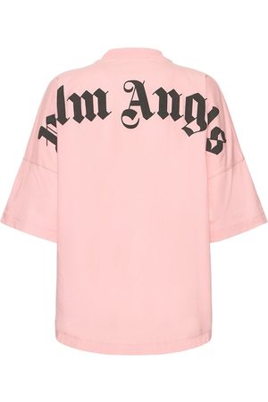 Palm Angels SS22 Mock Neck Tee - Fluo Pink