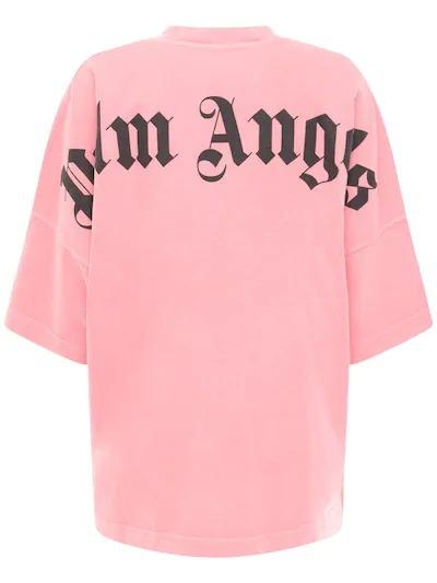 Palm Angels SS22 Mock Neck Tee - Blossom Pink